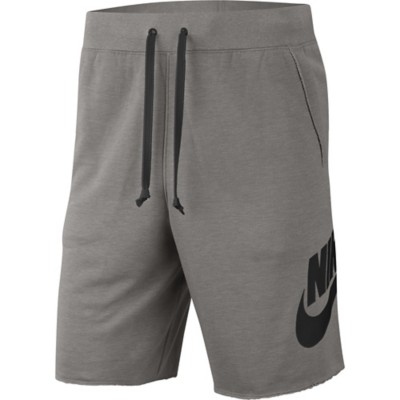 grey and white nike shorts