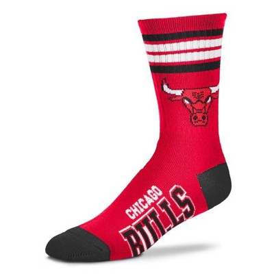 For Bare Feet Kids' Chicago Bulls 4 Stripe Deuce Socks