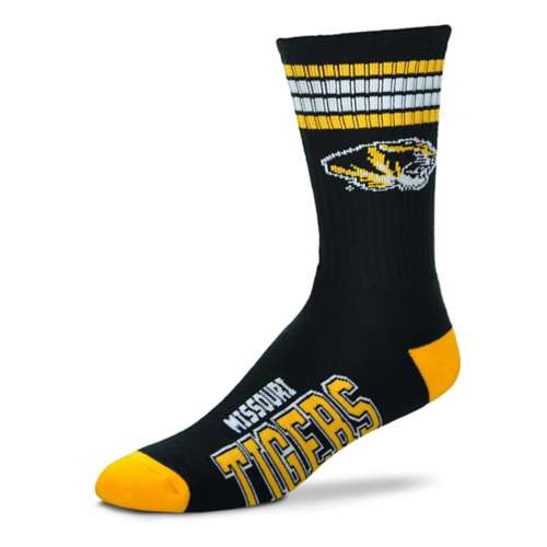 For Bare Feet Missouri Tigers 4 Stripe Deuce Crew Socks