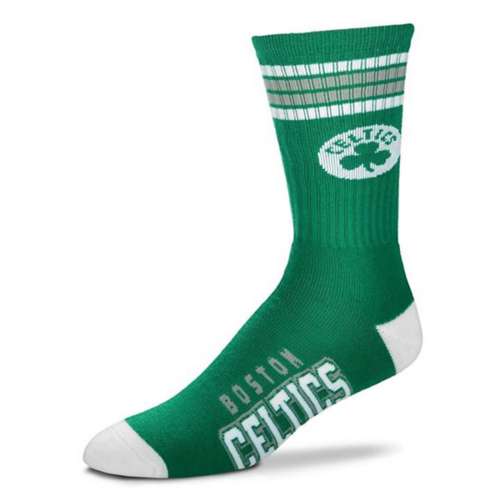 For Bare Feet Kids' Boston Celtics 4 Stripe Deuce Socks