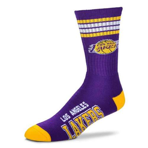 For Bare Feet Los Angeles Lakers 4 Stripe Deuce Socks