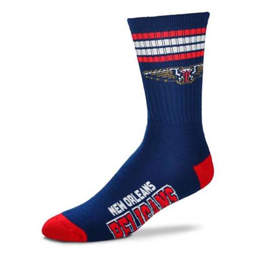 For Bare Feet New Orleans Pelicans 4 Stripe Deuce Socks
