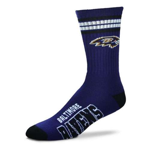 For Bare Feet Baltimore Ravens 4 Stripe Deuce Socks