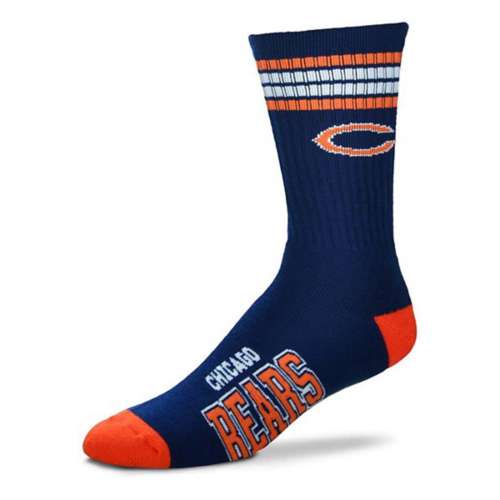 For Bare Feet Kids' Chicago Bears 4 Stripe Deuce Socks