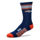 For Bare Feet Kids' Denver Broncos 4 Stripe Deuce Socks