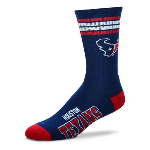 For Bare Feet Houston Texans 4 Stripe Deuce Socks