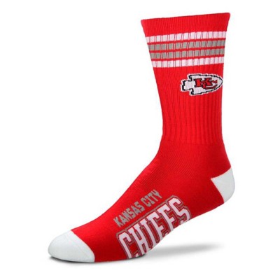 For Bare Feet Kids' Kansas City Chiefs 4 Stripe Deuce Socks