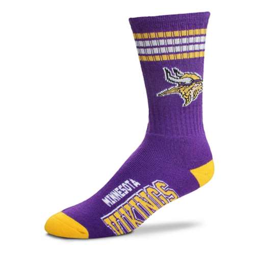 For Bare Feet Minnesota Vikings 4 Stripe Socks