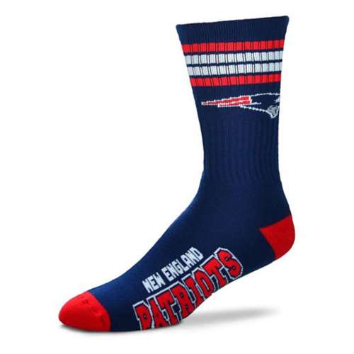 For Bare Feet New England Patriots 4 Stripe Deuce Socks
