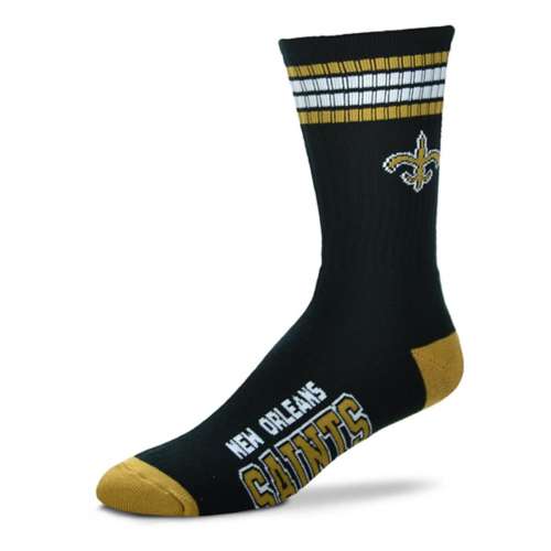 For Bare Feet New Orleans Saints 4 Stripe Deuce Socks