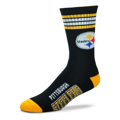For Bare Feet Kids' Pittsburgh Steelers 4 Stripe Deuce Socks