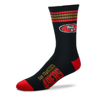 For Bare Feet Kids' San Francisco 49ers 4 Stripe Deuce Socks
