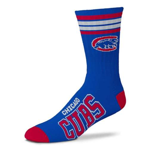 For Bare Feet Chicago Cubs 4 Stripe Deuce Socks