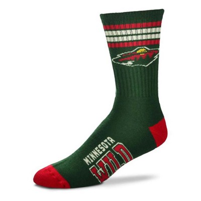 For Bare Feet Minnesota Wild 4 Stripe Deuce Socks