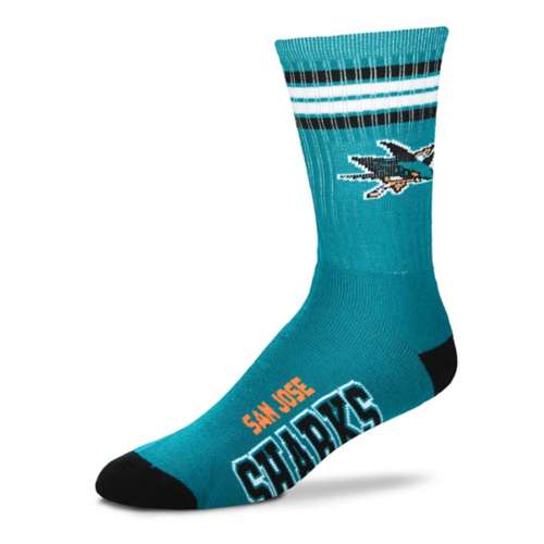 For Bare Feet San Jose Sharks 4 Stripe Deuce Crew Socks