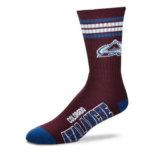 For Bare Feet Kids' Colorado Avalanche 4 Stripe Deuce Socks