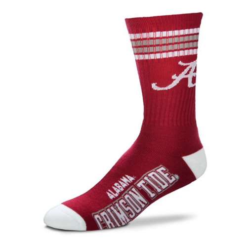 For Bare Feet Kids' Alabama Crimson Tide 4 Stripe Deuce Socks