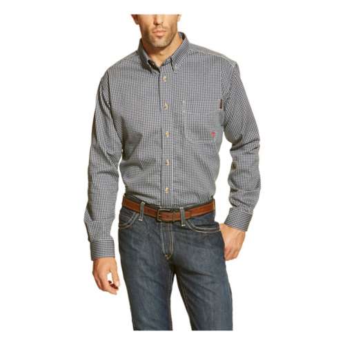 Men's Ariat Fire Resistant Basic Work Long Sleeve Button Up Shirt