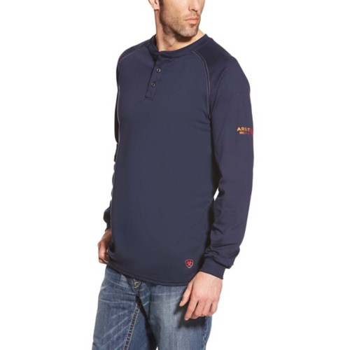 Men's Ariat FR Long Sleeve Henley - Primary Image