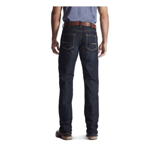 Men's Ariat Rebar M4 DuraStretch Edge Relaxed Fit Bootcut CHOCOLIX jeans
