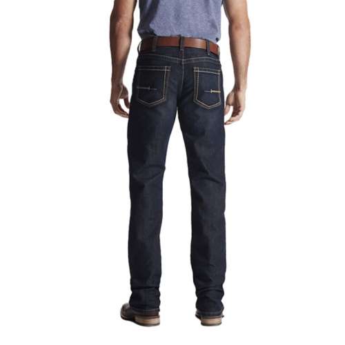 Men's Ariat Rebar M4 DuraStretch Edge Relaxed Fit Bootcut CHOCOLIX jeans