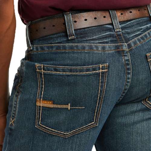 Men's Ariat Rebar M5 DuraEdge Stackable Slim Fit Straight Jeans
