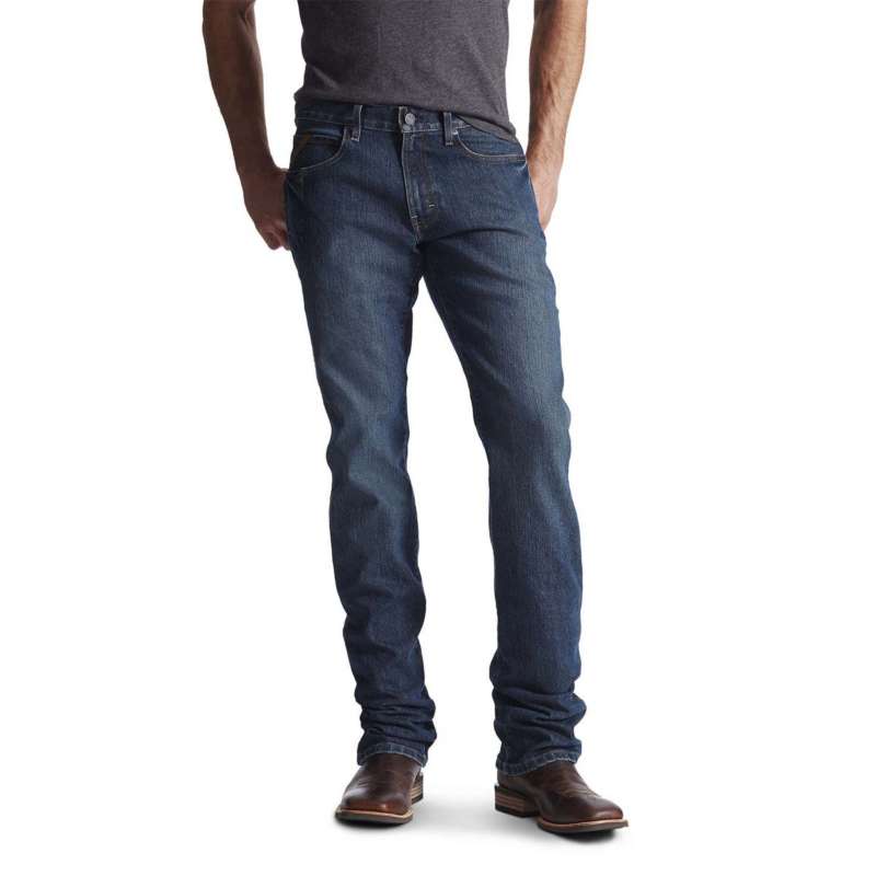 Men's Ariat Men's Rebar Fashion M5 Slim Straight Slim Fit Straight Jeans