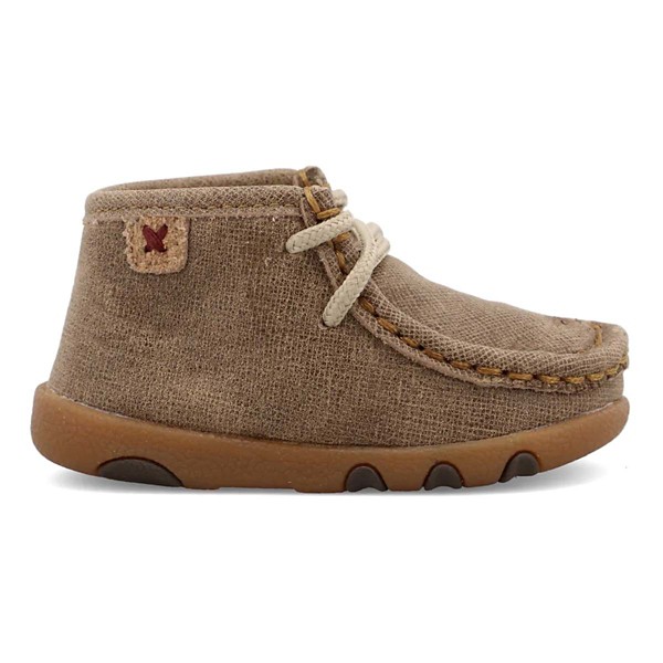 Twisted X Chukka Driving Moc Shoes Western Boots Toddler 9T Dusty Tan