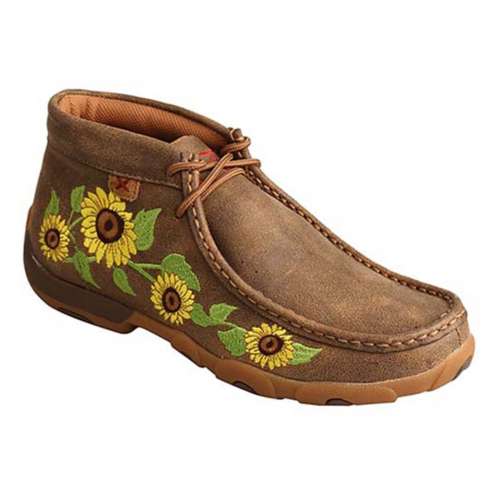 Women's Twisted X Chukka Driving Flower Mocs Shoes