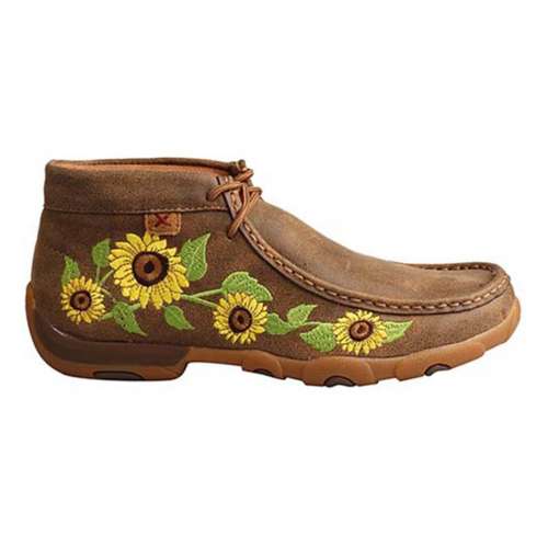 Women's Twisted X Chukka Driving Flower Mocs Shoes