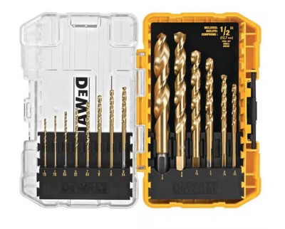 DeWALT Impact Ready Titanium Nitride Coated Speed Tip Drill Bits - 14 ...