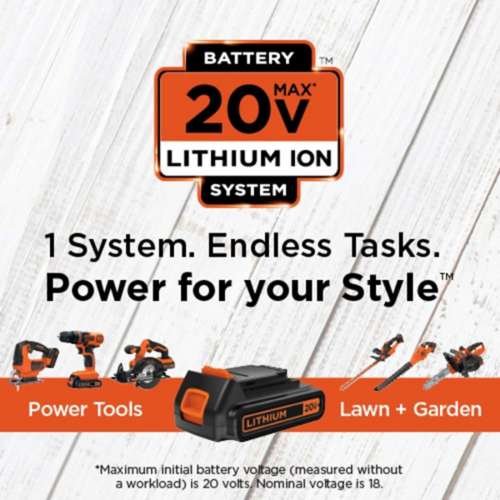 Black+Decker 20V 3/8 in Brushed Cordless Compact Drill Kit (Battery and  Charger)