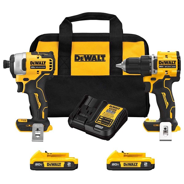 DeWALT 20V MAX ATOMIC Compact Drill and Impact Driver Kit - 2 Batteries and Charger Included