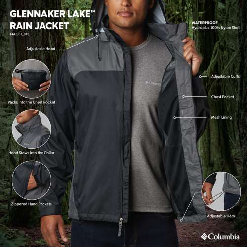 Columbia men's big & tall glennaker lake packable rain jacket best sale