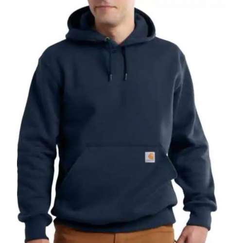 Carhartt Rain Defender HOODED Sweatshirt Mens SMALL BLUE LOOSE FIT Pullover  NWT