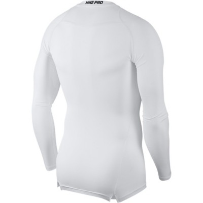 white nike long sleeve compression shirt