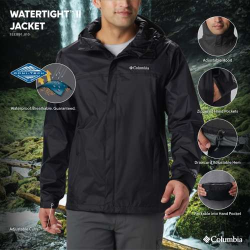 Columbia Men's Watertight II Jacket, Black, XL