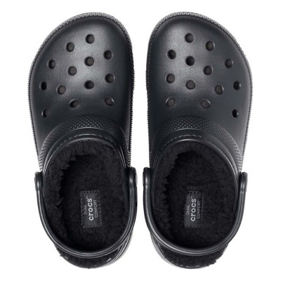 white fuzzy crocs size 6