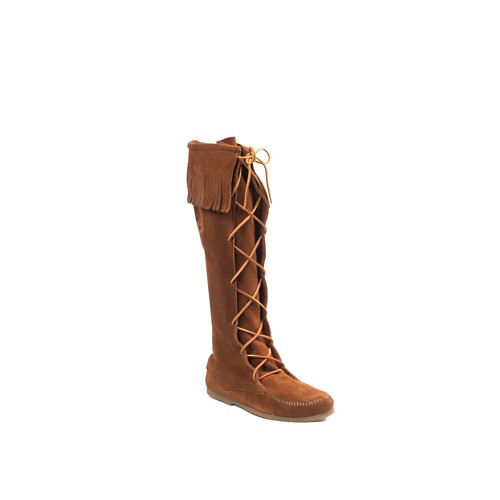 Men's Minnetonka Front Lace Knee High Western Boots - Primary Image