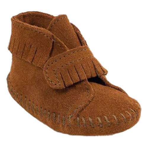 Baby Minnetonka Front Strap Bootie Slippers