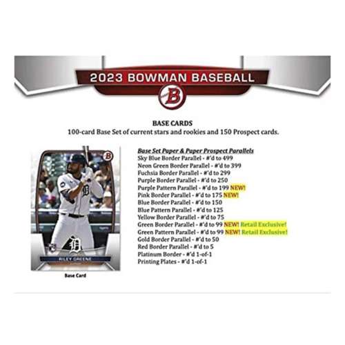 2023 Topps Bowman Baseball MLB Retail Pack - 5 Packs - 12 Trading
