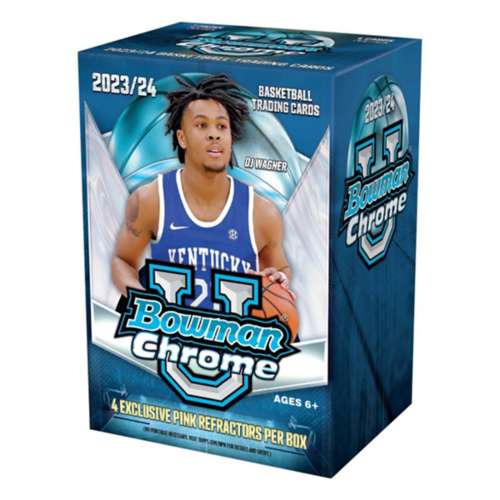 2023-24 Bowman University Chrome Basketball Trading Cards Blaster Box