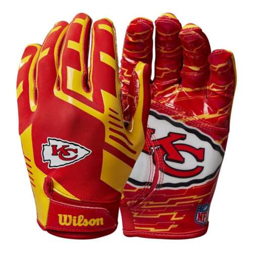 Kids' Wilson NFL Stretch Fit Kansas City Chiefs Football Receiver Gloves