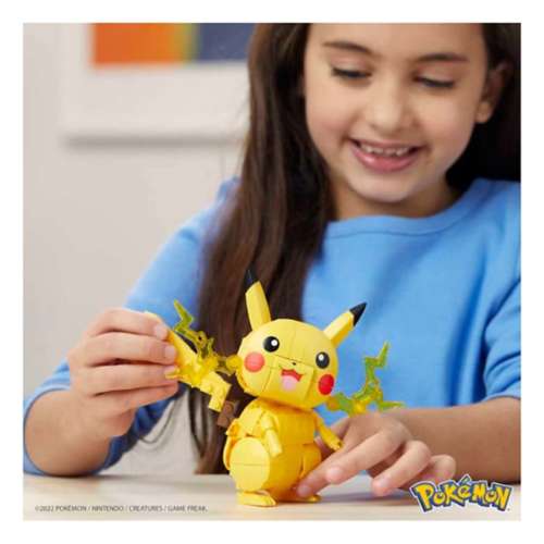 Mega Pokemon Pikachu Posable Action Figure Pokeball Building 16 Piece