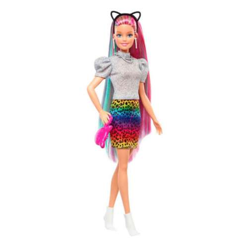 Barbie Leopard Rainbow Hair Doll