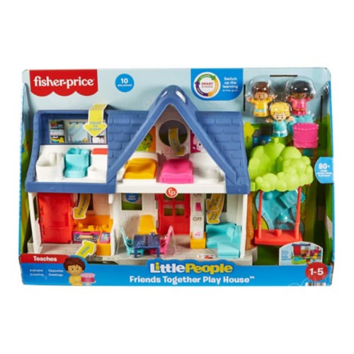 Fisher-Price Little People Friends Together Play House Toddler Learning Playset, 10 Pieces - Primary Image