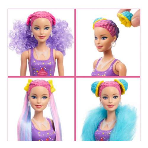 Barbie Color Reveal Glitter Hair Swaps Doll and 25 Surprises Set