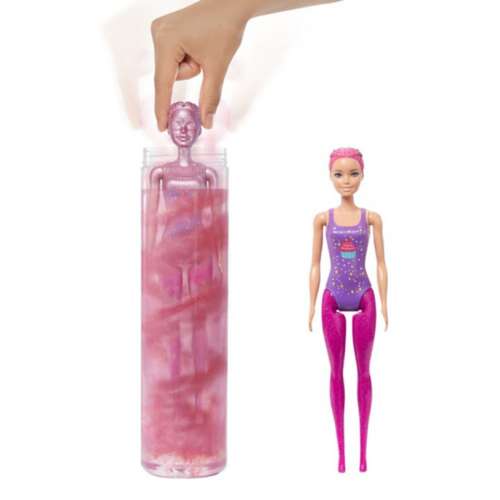 Barbie Color Reveal Glitter Hair Swaps Doll and 25 Surprises Set