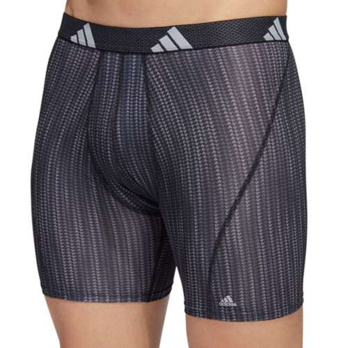 Adidas Men's Sport Performance Boxer Briefs (2 Pack) Undies Climacool  (Black, M) 