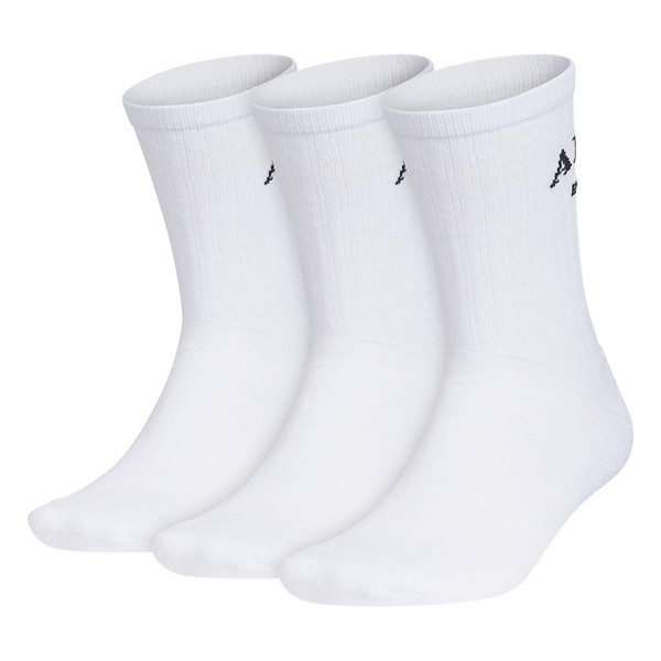 Men's adidas Foundation Sport Crew Socks Large White/Black 3 Pack